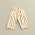 Straight pants beige stripes