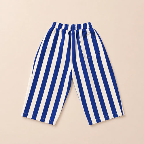 Straight pants blue stripes